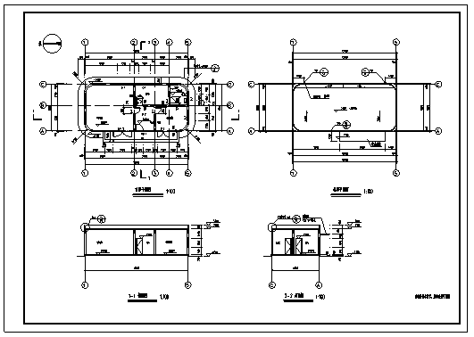 80平米某单层管理用房建筑施工cad图_管理用房施工_图1