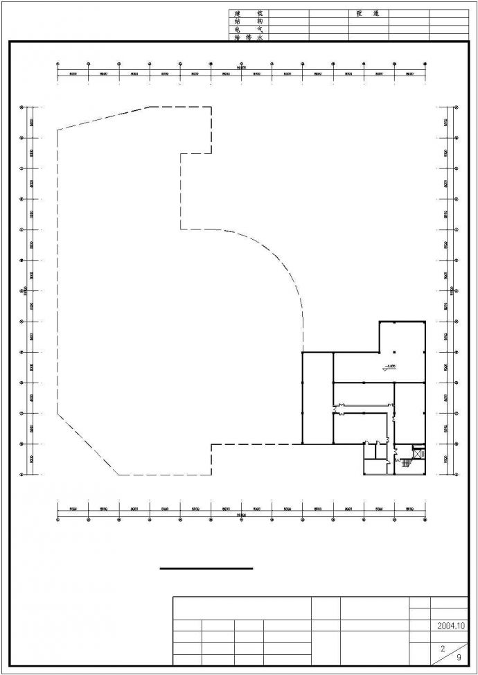 2400平米五层框混结构百货商场建筑设计CAD图纸（含地下层）_图1