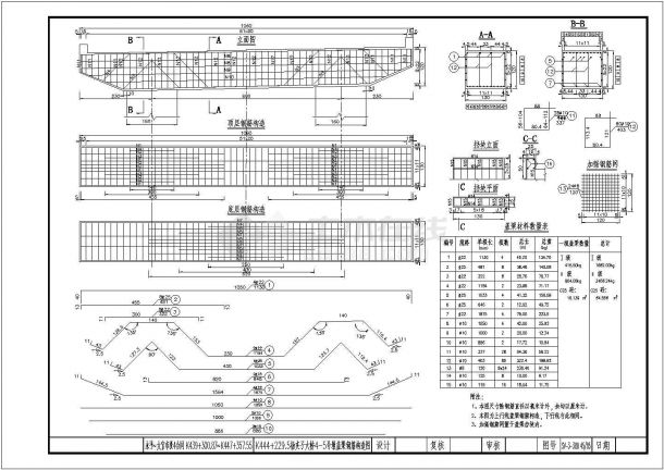 某净跨155米钢筋混凝土箱形拱桥CAD构造节点图纸-图一