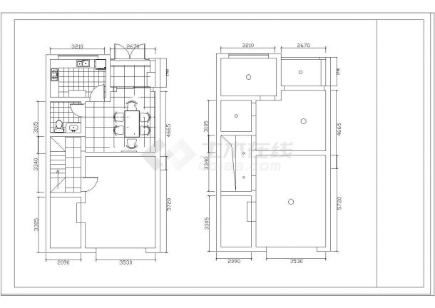 某二层砌体结构私家小型别墅室内装修设计cad全套施工图（甲级院设计）-图一