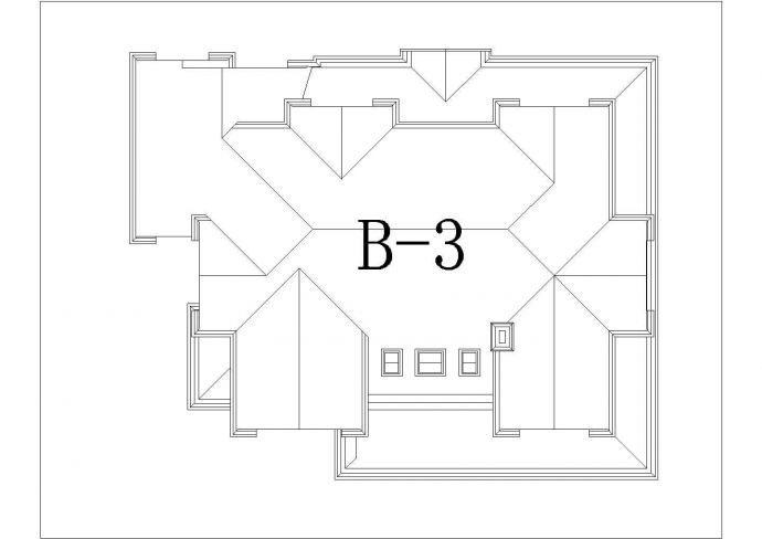 某二层砖混结构豪华型欧式别墅设计cad建筑方案图（甲级院设计）_图1