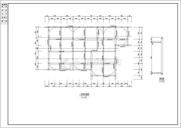 某三层木结构别墅设计cad全套建筑施工图（含结构设计）-图一