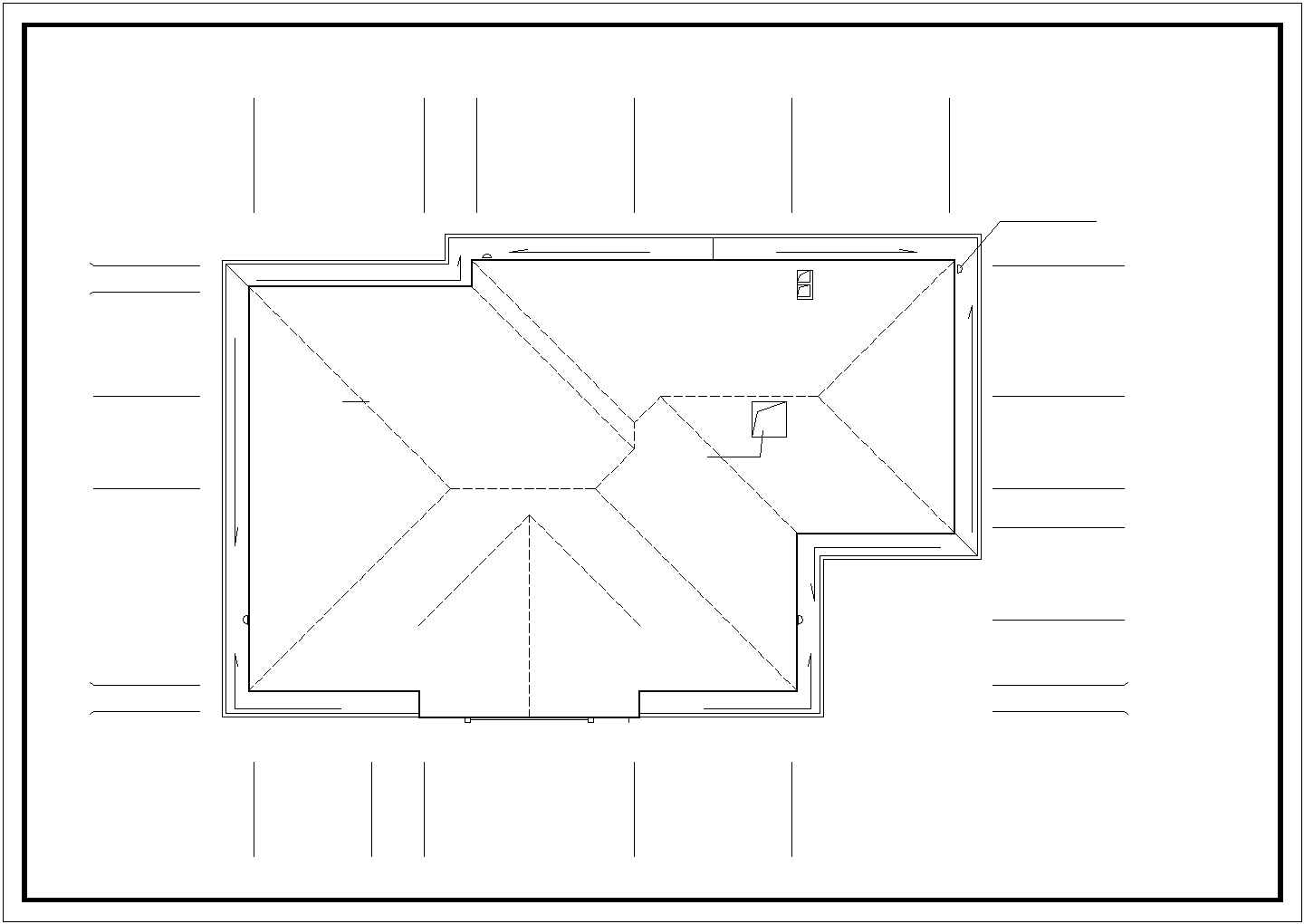 某二层带阁楼层现代农村民居设计cad全套建筑施工图 (甲级院设计)