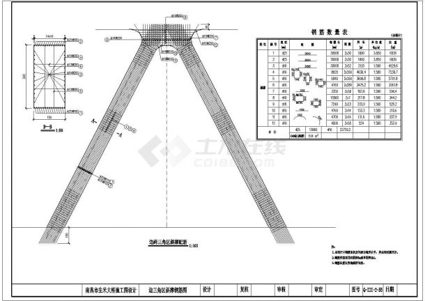 某生米大桥图纸75+2X228+75钢管拱三角区斜撑CAD构造图-图二