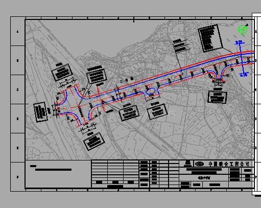 某县低丘缓坡开发古院区块一期工程内二号道路工程设计cad全套施工图（含设计说明）-图一