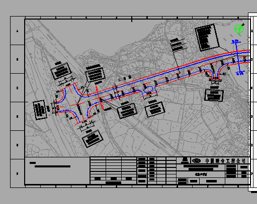 某县低丘缓坡开发古院区块一期工程内二号道路工程设计cad全套施工图（含设计说明）_图1