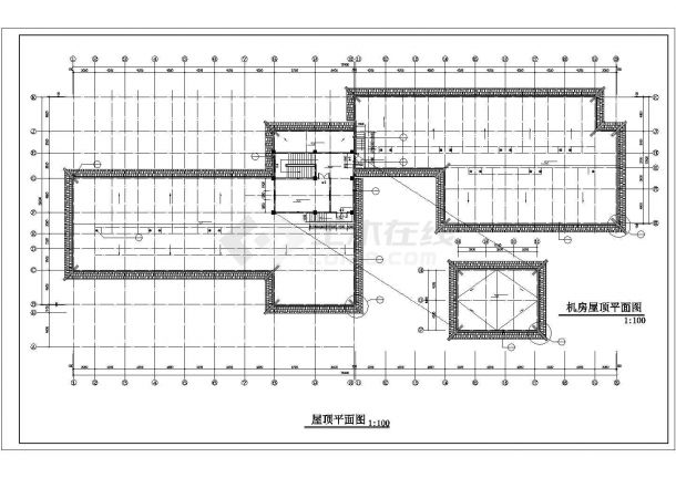 5200平米左右4层钢混框架休闲酒店全套建筑设计CAD图纸-图一