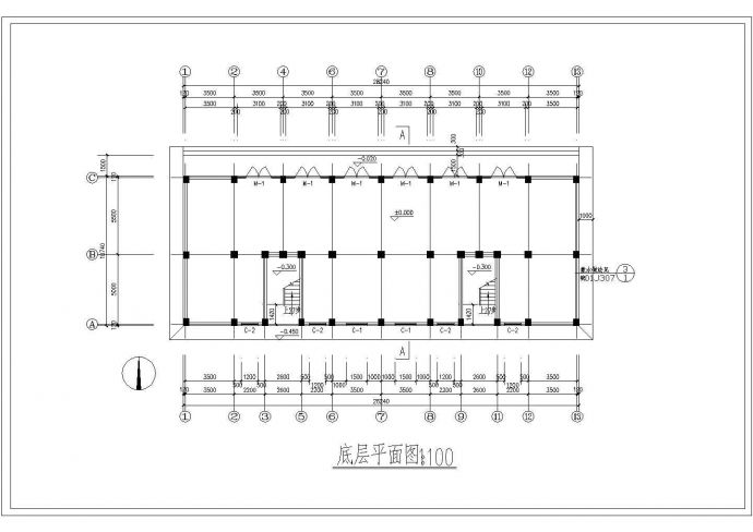 某六层框架结构拆迁安置住宅楼设计cad全套建施图（含设计说明，含结构设计，含水电设计）_图1