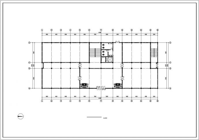北京某商业街3900平米4层框混结构商务会所平立面设计CAD图纸_图1