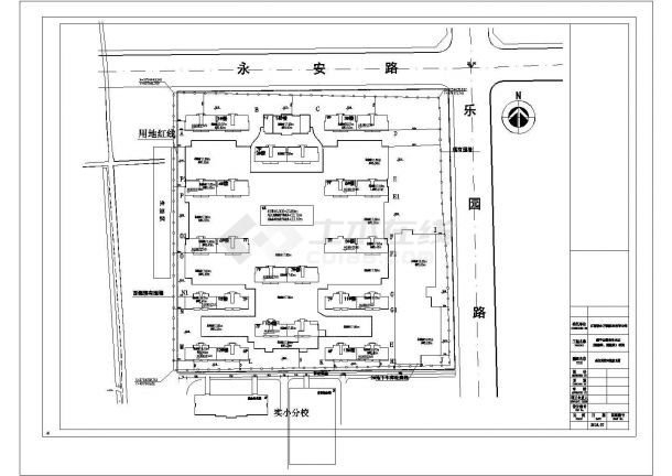 睢宁公园住宅小区（润馨园、润景园）项目基坑支护工程设计cad全套方案图纸（甲级院设计）-图一