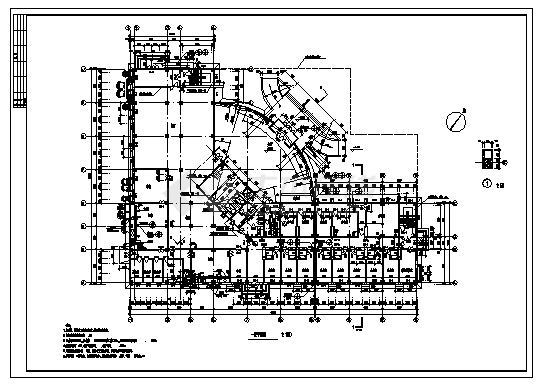 某五层带地下室疗养院全套建筑施工cad图，共十一张-图二