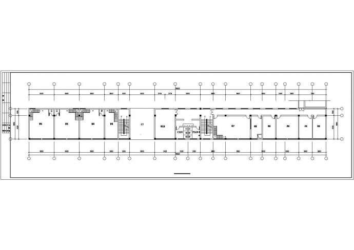 3100平米3层框混结构商业办公楼平立剖面设计CAD图纸（含总图）_图1