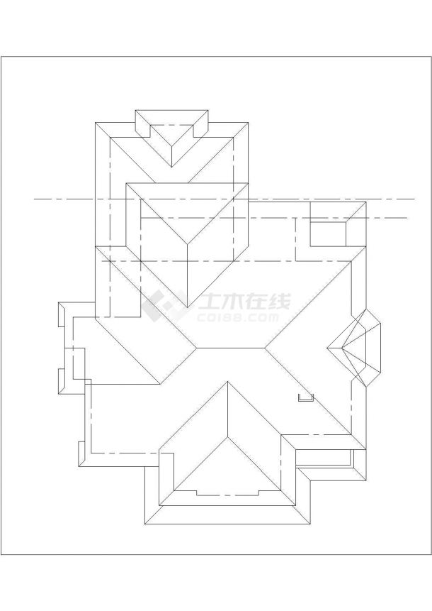 杭州云栖蝶谷某二层砖混结构欧式别墅（总建筑面积326.7平方米）设计cad建筑方案图（含效果图）-图一