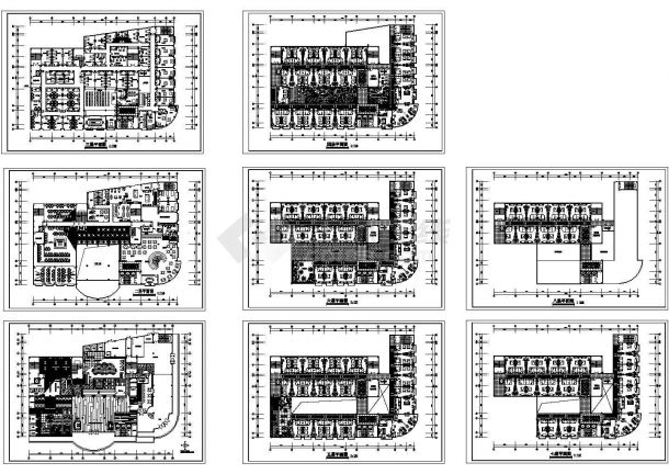 南方某多层休闲娱乐中心会所cad设计建筑平面方案图（甲级院设计）-图一