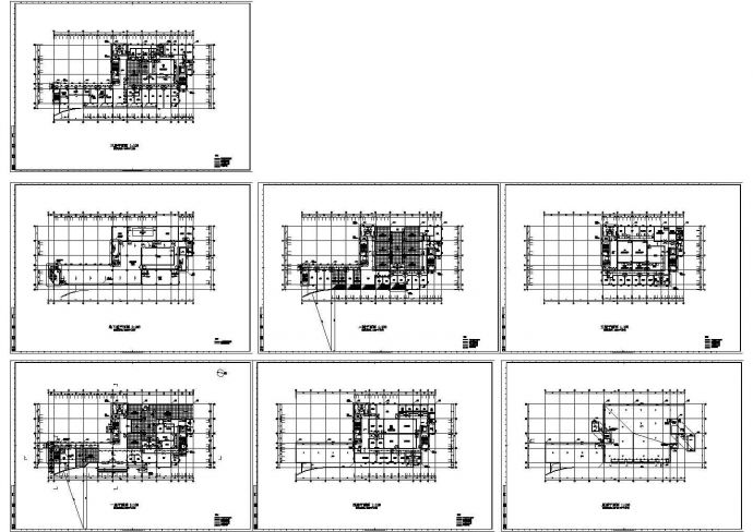 5层7934平米医院影像公共楼建筑设计平面图【只有各层及屋顶平面图】_图1