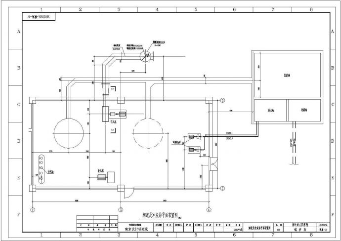 某锅炉房施工CAD完整构造设计大样图纸_图1