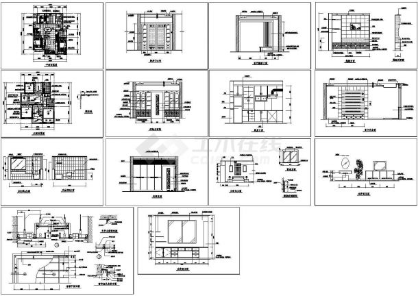 东北地区某住宅家居装潢设计CAD全套图纸-图一