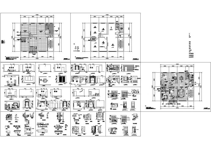 某小区极简主义家装住宅装修设计CAD全套图纸_图1