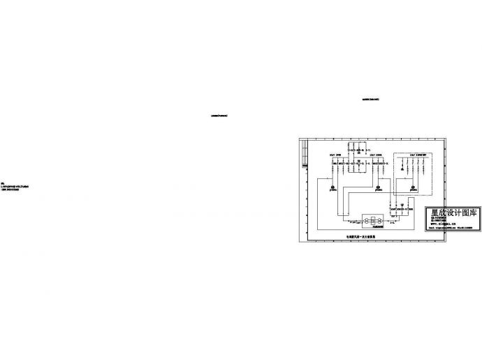 电动鼓风站主接线CAD设计图_图1