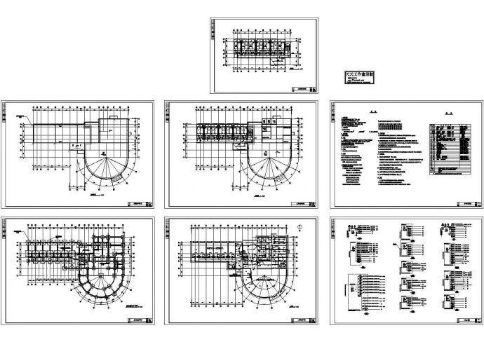 1976平方米3层公寓宿舍楼电气系统设计施工cad图纸，共七张_图1