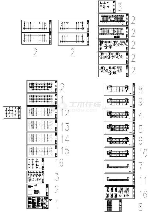 [天津]四层框架结构教学楼结构施工图纸-图二