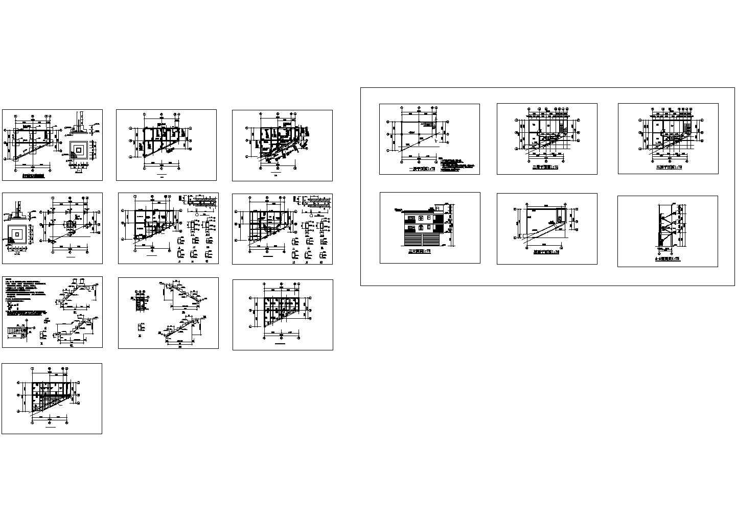江西某底框建筑工程结构设计CAD全套图纸