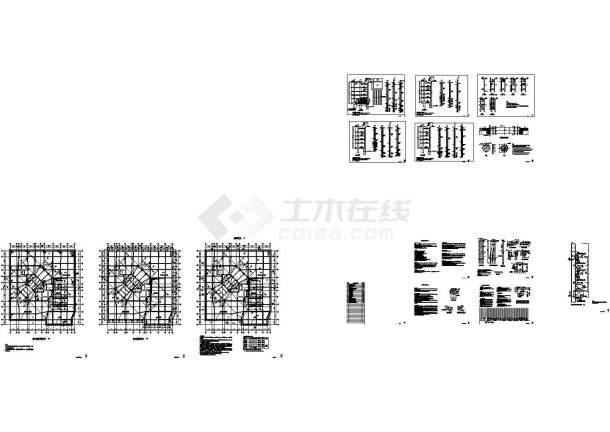 某地下连续墙深基坑支护全套结构施工图纸（深基坑，基坑深约20.5米）-图一