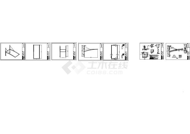 某地区钢膜结构车棚建筑设计施工图纸（6米宽，12米长，张拉膜结构施工）-图一