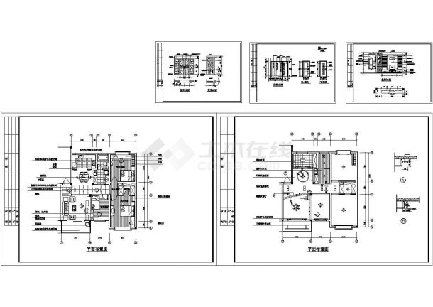 江苏某105平方米商品房装修设计CAD全套图纸-图一