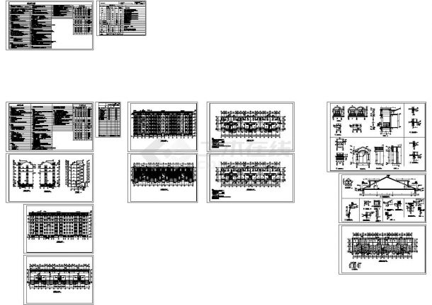 某高档小区1号住宅楼建筑设计施工CAD全套图纸-图一