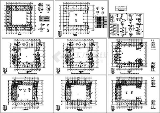 某框架教学楼结构CAD施工图-图一