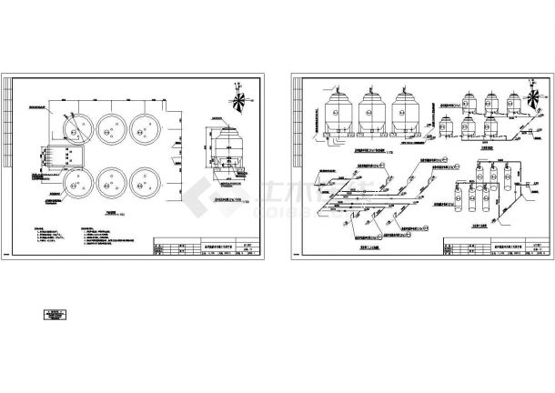 某大型污水处理厂设计cad整套工艺施工图（含设计说明）-图二