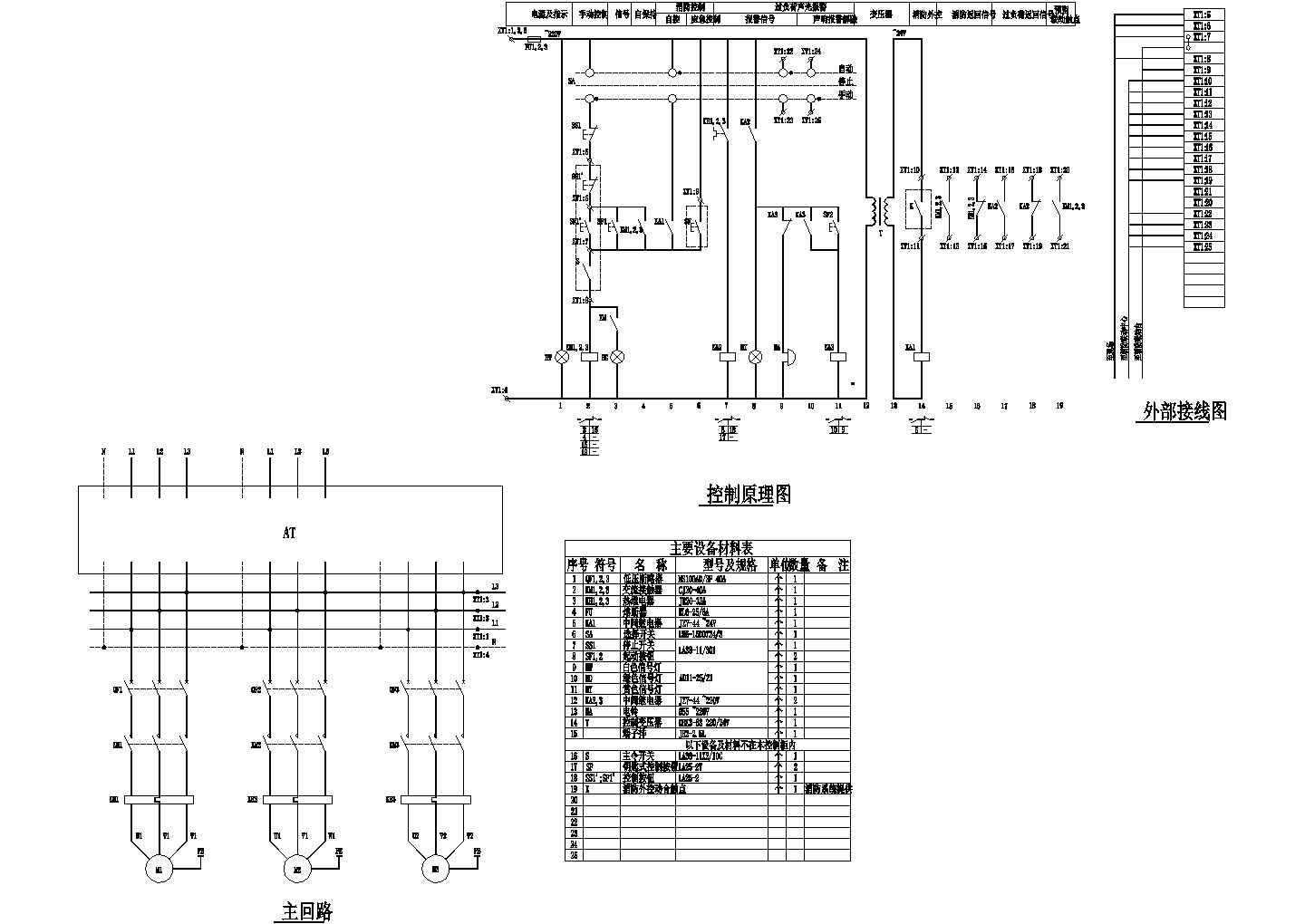 某标准型号电机电气控制原理设计CAD图纸