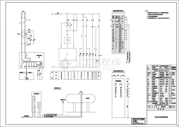 某标准型号电脱盐变压器控制原理设计CAD图纸-图一