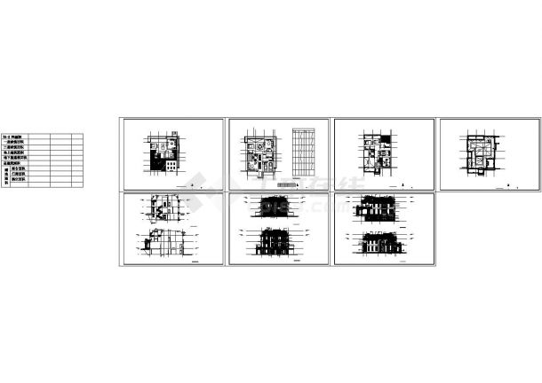 某二层欧式风格独栋别墅建筑设计cad全套扩初图（甲级院设计）-图二