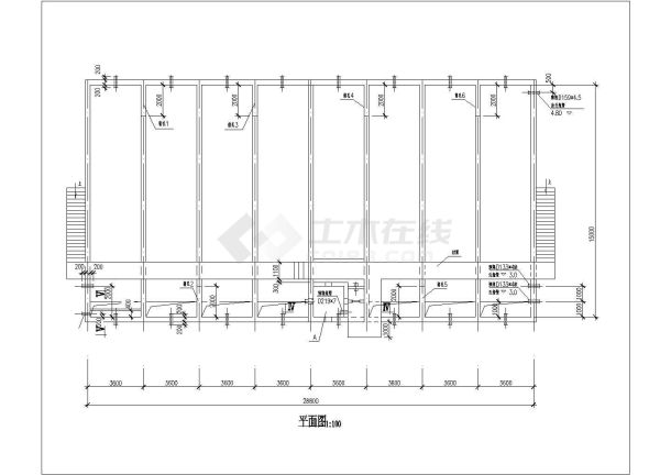 荆州市某污水处理厂新建污水预处理CAD系统设计方案水池条件-图一