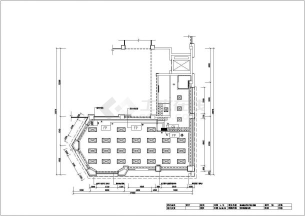 营业服务厅电气施工图cad图纸-图二