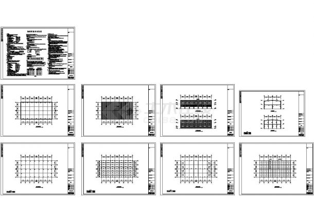 钢结构二层15x28钢结构CAD设计施工图纸-图一