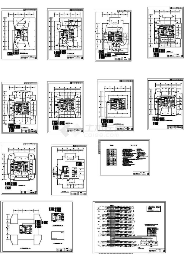 办公楼设计_上海浦东区某27层大型办公楼电气设计CAD施工图-图二