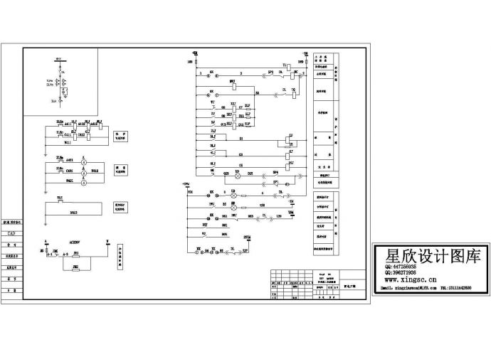 某标准型号高压开关柜二次电气控制原理设计CAD图纸_图1