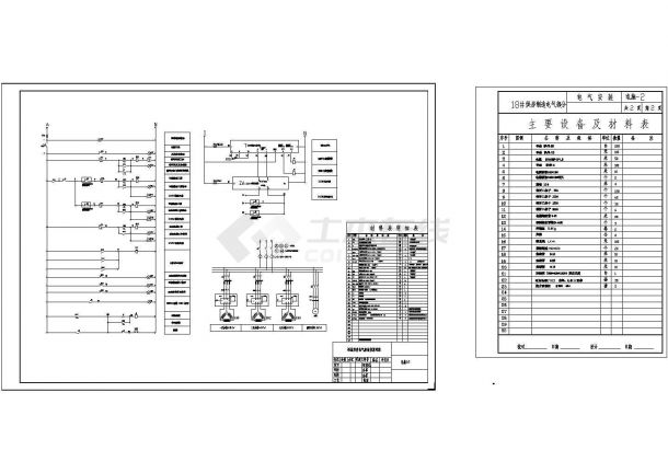 某标准型号恒温烘房电气控制柜电气控制原理设计CAD图纸-图一