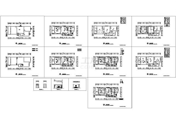 山东某地高端小区家居住宅建筑装修设计CAD全套图纸-图一