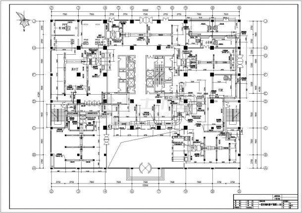 高层办公楼空调施工图纸（包含5套图纸）-图二