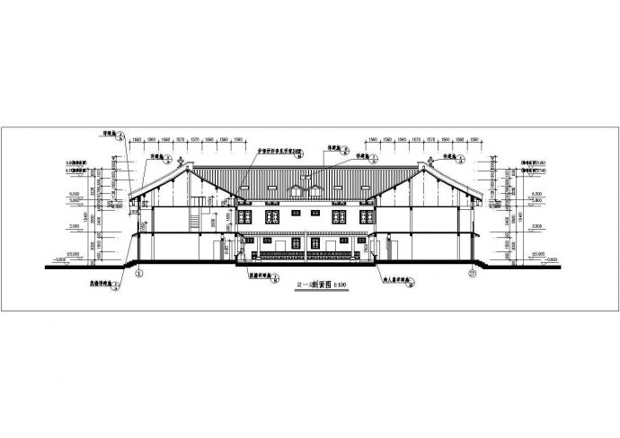 典型二层框架结构四川民居设计cad建筑剖立面方案图（甲级院设计）_图1