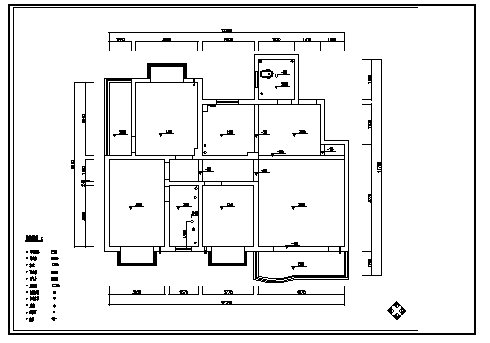 新柳楼家居装饰施工cad图，共十五张-图一