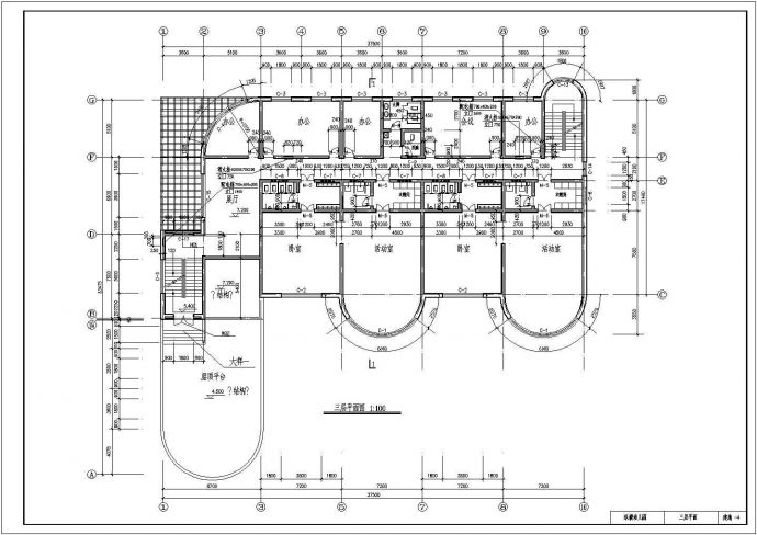 【3层】2252.5平米三层框混幼儿园工程量计算（含建筑、结构图）_图1