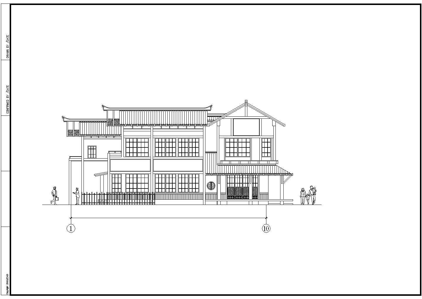 某市B型日式别墅建筑CAD设计施工图纸