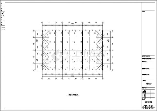 某城市石材公司钢结构工程施工图纸-图一