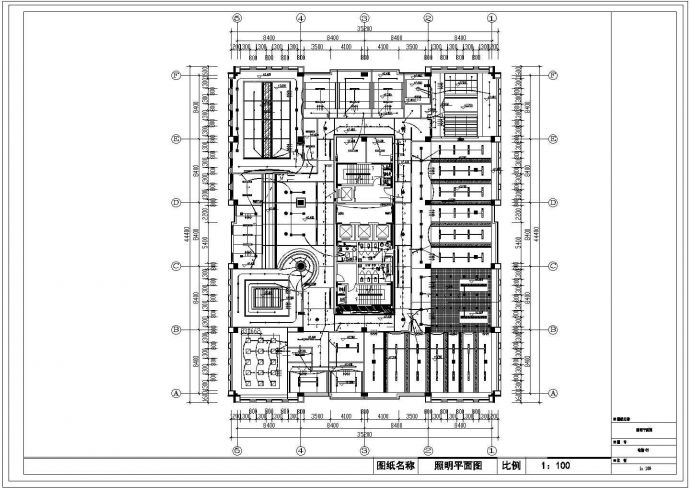 某科技产业园办公楼装修强弱电施工设计方案CAD图_图1