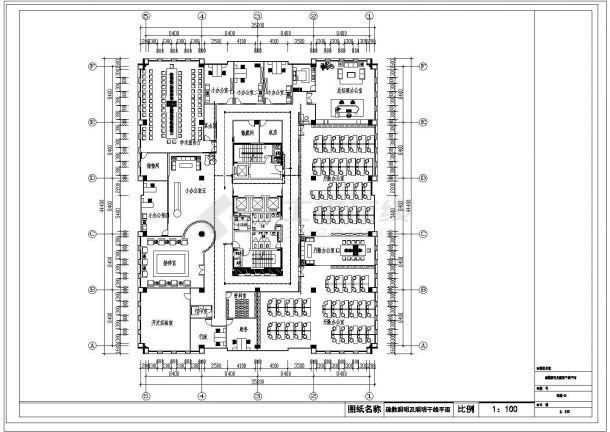 某科技产业园办公楼装修强弱电施工设计方案CAD图-图二